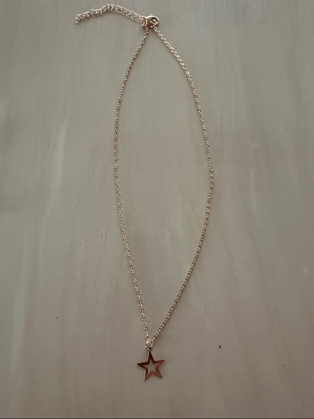 Delicate Star Pendant Necklace in Rose Gold